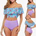 thumbnail image 1 of Njoeus Swimsuit Women Bathing Suit Women'S Two-Piece Swimsuit Frilly High Waist Bikini Frilly Swimsuit With Panties Bikinis For Women On Clearance, 1 of 8