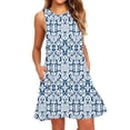 thumbnail image 2 of Mefallenssiah Robes d'Été pour Femmes Plage Florale T-Shirt Robe Décontractée Poches Boho Robe Débardeur, 2 of 5