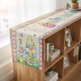 thumbnail image 6 of Table Runners 72 Inches Long Dress Scarves, Easter Farmhouse Kitchen Table Runner, Coffee Tablerunners, Country Gnomes Duck Floral Eggs Pink Buffalo Check 16x72 Inch, 6 of 9