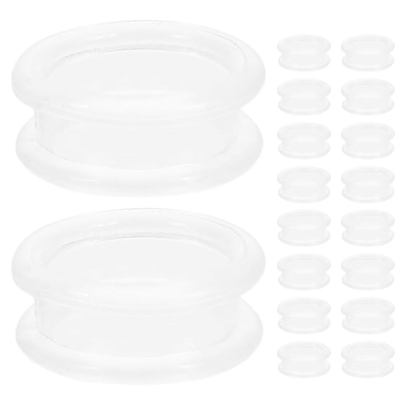 WEUVEB 18Pcs Silicone Thumb Inserts Grips for Barber Swivel Shears and Pet Grooming Scissors