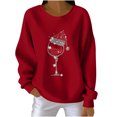 thumbnail image 2 of EchfiProm Crewneck Christmas Sweatshirts for Women Plus Size Sweatshirt Light Up Graphic Pullover Festive Xmas Long Sleeve Womens Tops, 2 of 3