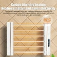 thumbnail image 4 of Heated Towel Rack Electric Towel Warmer Rack 6 Bars Wall Mounted Heated Towel Rack with 8LED Purple Light 58W IPX1 Waterproof 90 Degrees Rotation 55 Centigrade Constant Temperature Touchs, 4 of 7