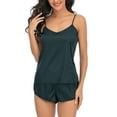 thumbnail image 3 of LELINTA Womens Sleepwear Set Polyester Pajamas - Woman Sleeveless Sleep Nightshirt Black/ Green/ Navy Blue, 3 of 7