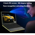 thumbnail image 2 of CHIBBS 11 "Inch YOGA360 Touch Screen with Facial Recognition Window 11 Laptop Computer powered by INTEL N100 quad core 8GB RAM +128GB ROM, HD Camera, Bluetooth, Wi-Fi, HDMI, 2x USB- PINK, 2 of 9