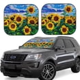 thumbnail image 6 of Kdxio Landscape With Sunflowers Print 2-Piece Sun Shade Front Windshield - Foldable Car Front Window Sunshades For Most Sedans Suv Truck, 6 of 6