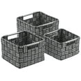 thumbnail image 3 of Sorbus Weave 3 Piece Basket Set - Gray Pattern, 3 of 3