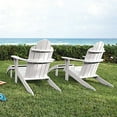 thumbnail image 3 of Linon Comfort Back Acacia Wood Adirondack Chair, White Finish, 3 of 16