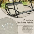 thumbnail image 2 of Gzxs 2-Seat Outdoor Swing Chair, Steel Frame with Adjustable Canopy, Patio Swing Glider for Garden, Deck, Porch, Backyard, 700LBS Load, Dark Brown, 2 of 6