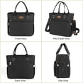 thumbnail image 5 of EASYA Bolsa de almuerzo grande con aislamiento para el trabajo, lonchera térmica de nailon para mujer, bolsa de mano a prueba de fugas con bolsillo de almacenamiento (negro), 5 of 5