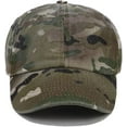 thumbnail image 5 of YooGuoGuo Unisex Military Army Hat Men Women Baseball Cap Flat Top Cap Adjustable Camo Cadet Cap, 5 of 7