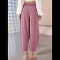 thumbnail image 4 of Pantalones Rectos Holgados e Informales de Algodón y , Color Rosa y , Talla XXL, 4 of 5
