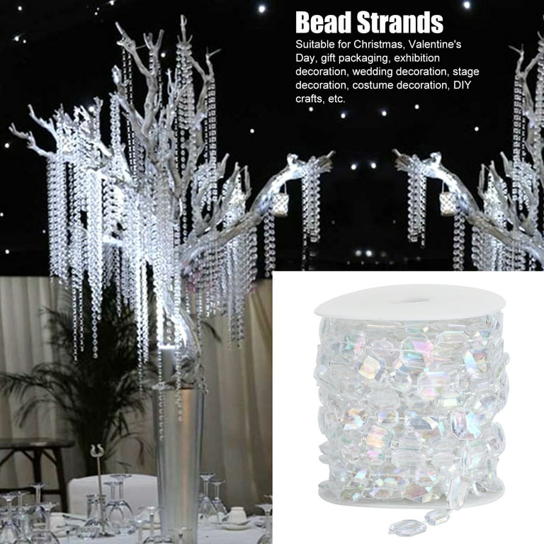 Crystal Bead Strands, Real Glass Crystal Strings Iridescent