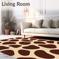 thumbnail image 2 of ODIKA 6'x9' Machine Washable Non-Slip Area Rug, Leopard Influenced Spotted with Dynamic Overlapping Shapes High Traffic Rug with Pad, Beige, 614127, 2 of 8