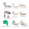 thumbnail image 2 of Ccdes 9Pcs/Set Household Presser Foot Kit Rolled Hem Compensating Feet Set Accessories for Old Pedal Sewing Machine with Screw,Rolled Presser Foot,Sewing Machine Presser Foot, 2 of 8