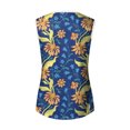 thumbnail image 4 of Camiseta sin mangas de encaje con estampado de mujer Camiseta sin mangas de empalme de cuello redondo Camiseta ligera y cómoda delgada OAVQHLG3B Store lin121212, 4 of 5