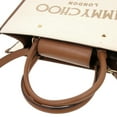 thumbnail image 6 of Pre-Owned Jimmy Choo Varenne Avenue 2-Way Canvas and Leather Shoulder Bag in Natural... (Good), 6 of 14