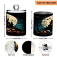 thumbnail image 3 of WOBOGO Ghost Pumpkin Transparent Plastic Jar 2pcs Cotton Swabs Balls Pads Floss Stick Dispenser Bathroom Vanity Storage Organizer, 3 of 7