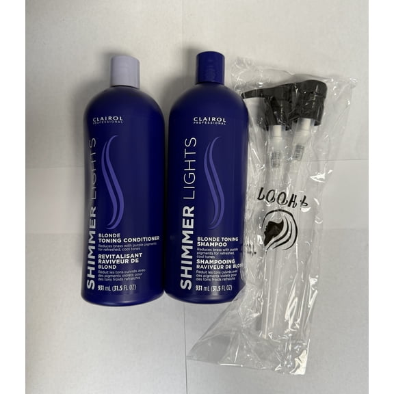 Clairol Shimmer Lights Shampoo & Conditioner 31.5 oz Duo Blonde & Silver