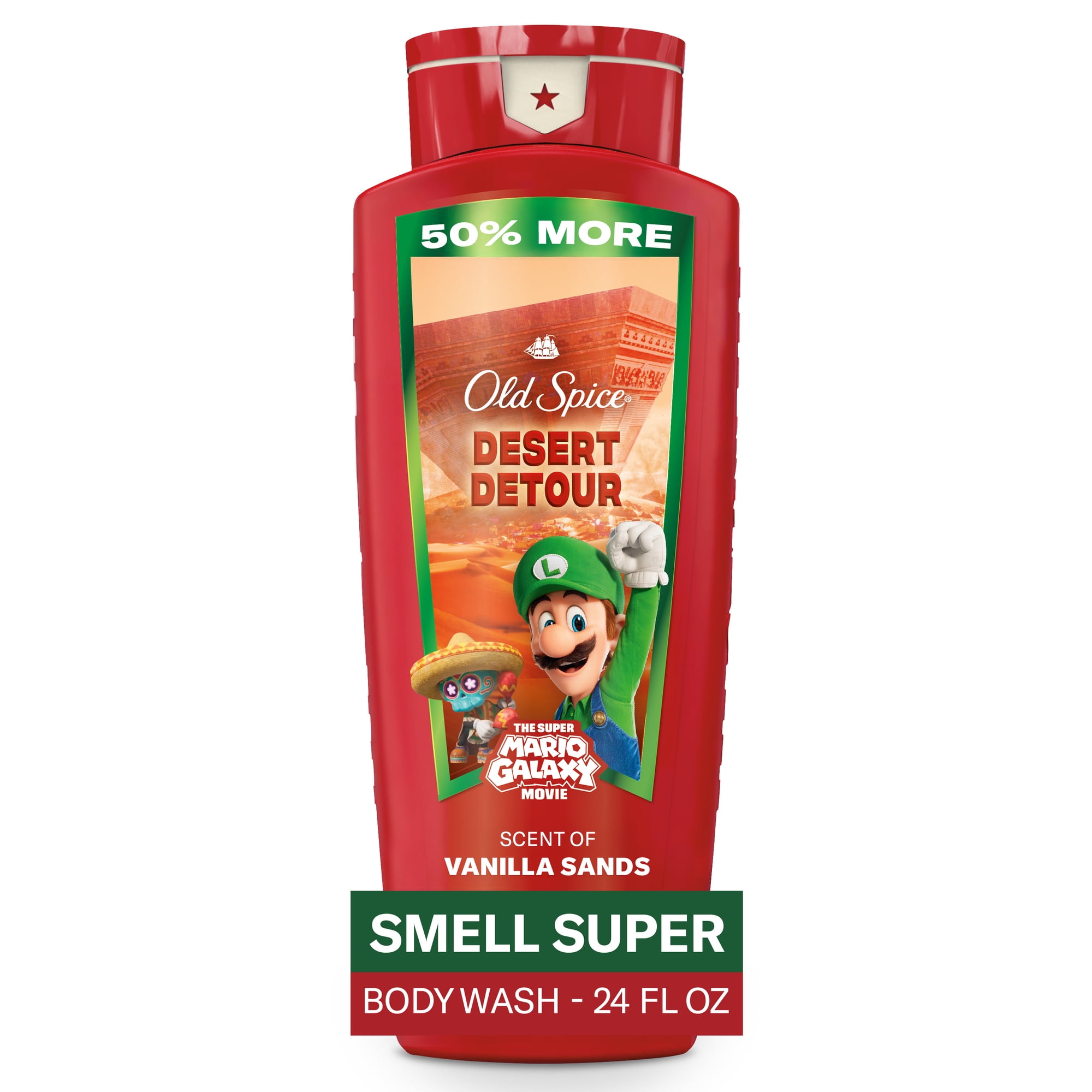 Old Spice Body Wash for Men, Desert Detour, Old Spice x The Super Mario Galaxy Movie, 24 fl oz