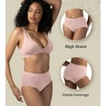 thumbnail image 4 of Attributes 5-Pack Women's Seamless Briefs, Panties Para Mujeres, Underwear, Grey/Rose/White/Pink/Sepia, X-Large, 4 of 4