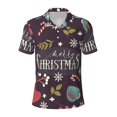 thumbnail image 2 of Daiia Merry Christmas Pattern Men’s Polo Shirts,Solid Deck Shirt,Classic Fit, Breathable Cotton Polo for Casual and Sport Wear-Medium, 2 of 7