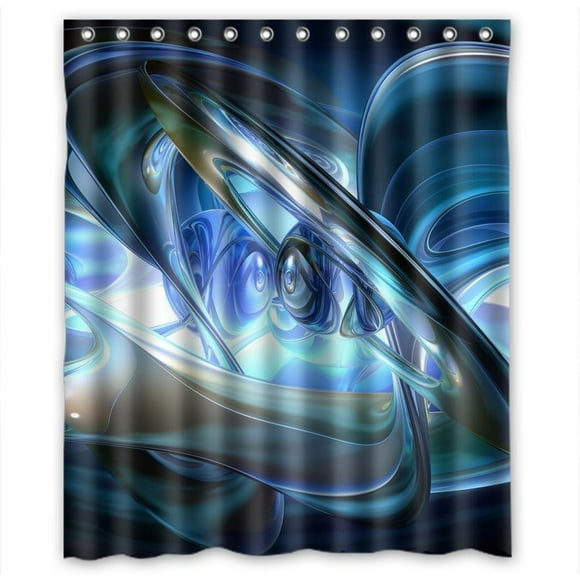 YUSDECOR Luminescence wonderful light Shower Curtain Polyester Fabric Bathroom Shower Curtain 60x72 inches