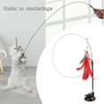 thumbnail image 2 of kusrkot Chat Plume Jouets Chat Résistant Chat Chat Jouets Interactif Chat Jouet Ventouse Rouge, 2 of 8