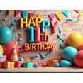 thumbnail image 4 of Colorful Balloon Happy Birthday Backdrop Party Background Decorations Banner Photography Props Kids Celebration Event Supplies, 4 of 4