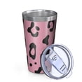 thumbnail image 2 of 16oz Tumblers Pink and Black Of Leopard Print Stainless Steel Vacuum Insulated Double Wall Travel Tumbler Cups Mug with Lid and Straw,Cleaning Brush for Coffee,Tea, 2 of 4