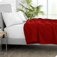 thumbnail image 2 of Bare Home  Lightweight Polar Fleece Blanket Red Full/Queen, 2 of 5