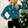 thumbnail image 4 of Women's SweaterLong Sleeve Women's Christmas Sweater Round Neck Funny Cartoon Pattern Knitted Warm For Party For Home ANGGREK Otros, 4 of 8