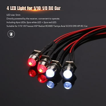 SSKFHGI 4 LED Light Kit Truck Lights Headlights Taillight RC Accessories Car RC New