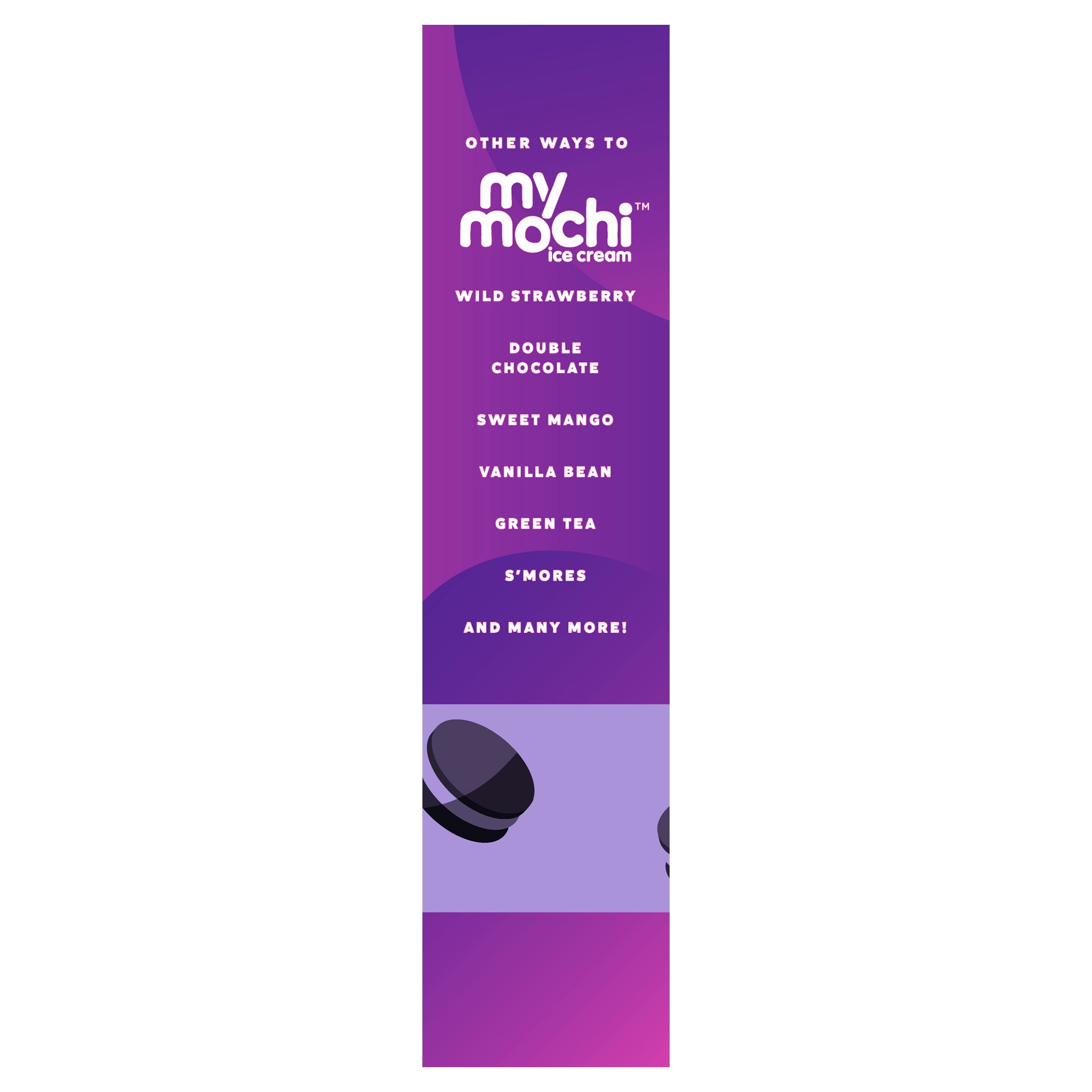 My/Mochi Ice Cream Cookies & Cream, 1.25 Ounce Soft Pieces, 6 Count, Net Content 7.5 Ounces