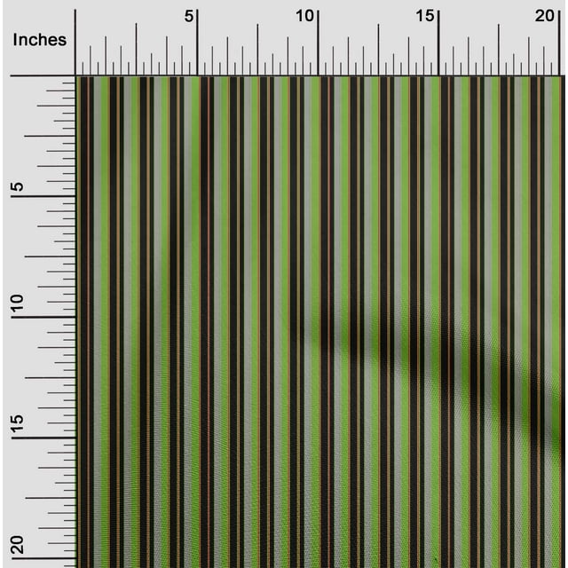 oneOone Cotton Poplin Light Green Fabric Stripes Craft Projects Decor Fabric Printed By The Yard 56 Inch Wide