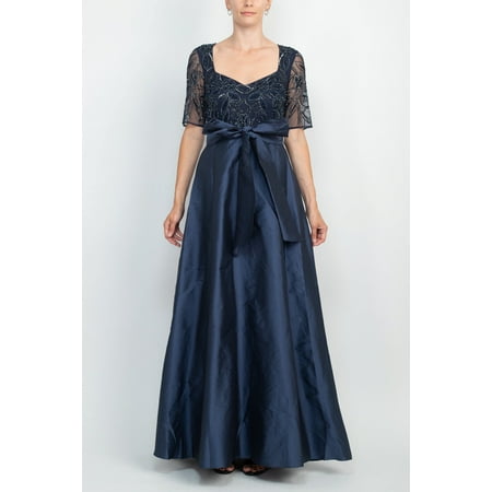 Adrianna Papell Women's Embellished Bodice Ball Gown Blue Size 2