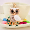 thumbnail image 6 of PYPESEEWY Vintage Home Decor Warehouse Cute Dripping White Rhinestone Owl Car Key Chain Handbag Accessories Key Chain Pendant Small Gift Easy To Carry Light Weight, 6 of 7
