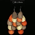 thumbnail image 3 of Mi Amore Dangle-Earrings Silver-Tone/Orange, 3 of 4