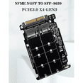 thumbnail image 2 of 4X M.2 SSD to U.2 Adapter 2In1 M.2 NVMe SATA-Bus NGFF SSD to PCI-E U.2 SFF-8639 Adapter PCIe M2 Converter,Without Shell, 2 of 7