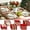 A, variant on Lwlmwt Christmas Placemats,45x30cm Christmas Placemat and Table Mat 4pc,Winter Red Table Mat Waterproof Washable,for In Door Dinning Heat-Resistant Dining Table