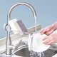 thumbnail image 2 of Juego de 2 soportes de esponja de acero inoxidable para fregadero de cocina, ideal para baño, bonito organizador de baño (plateado), 2 of 5