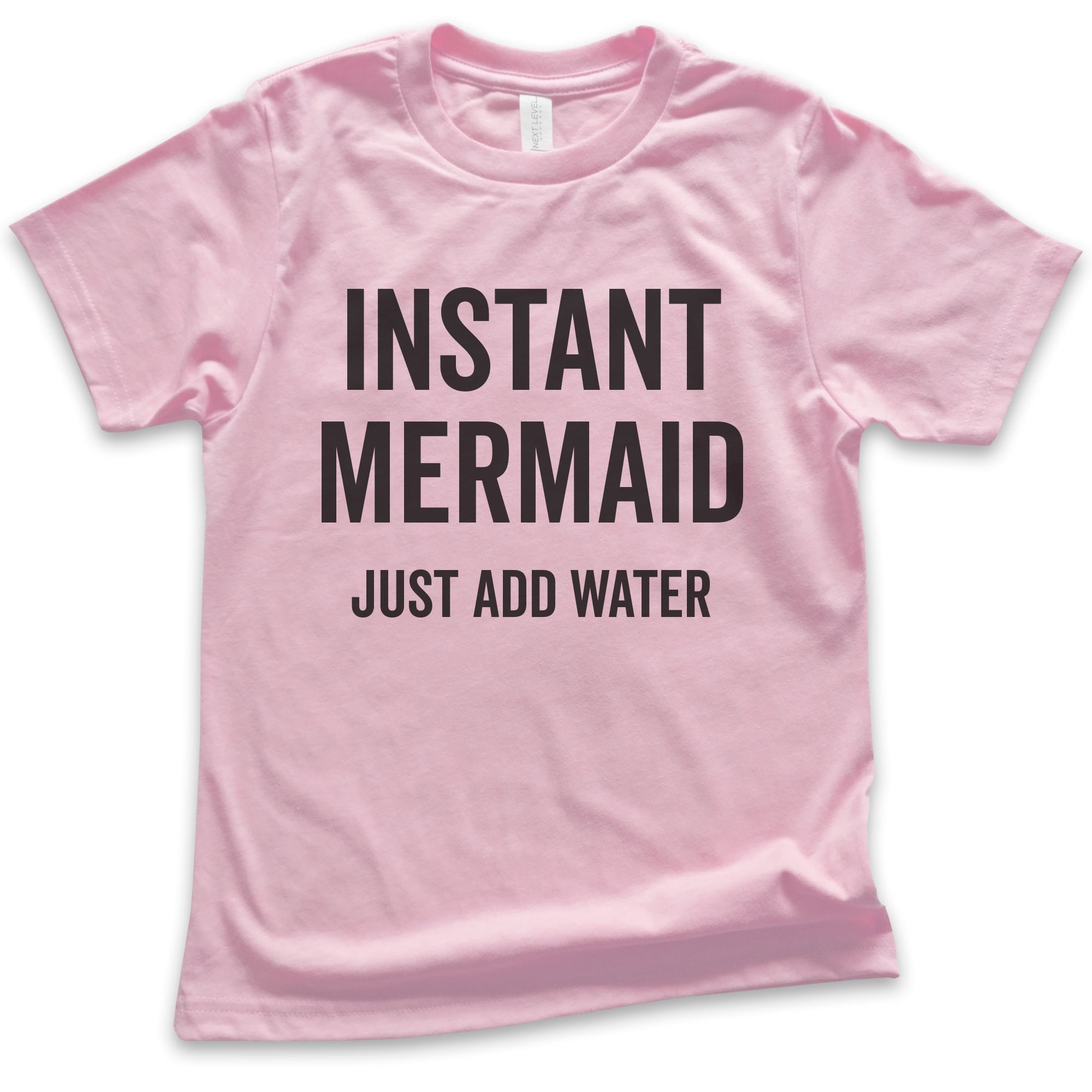 Kids Instant Mermaid T-shirt Youth Kids Girl T-Shirt Vacation Shirt Ocean Shirt Swimming Shirt Beach Shirt Light Pink X-Small