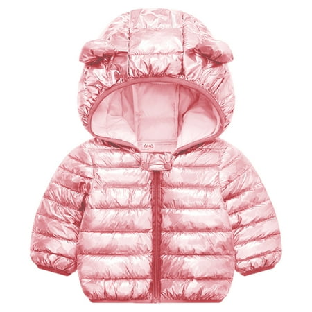 

Sweater For Child Toddler Boys Girls Winter Windproof Lightful Colour Bear Ears Hooded Jacket Kids Warm Outerwear Coat