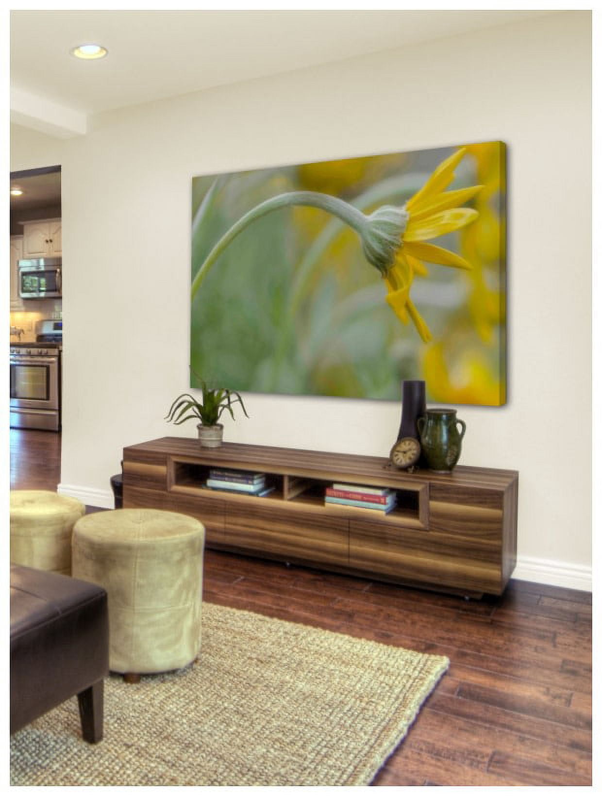 Marmont Hill "Bending Daisy" Painting Print on Canvas