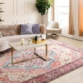 thumbnail image 3 of Jamfeel Soft Vintage Rugs Distressed Printed Area Rug Carpet for Living Room Bedroom Home Decor,4'x6',Red, 3 of 7