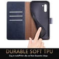 thumbnail image 5 of SUANPOT For Samsung Galaxy Note 10 Wallet Case with RFID Blocking Credit Card Holder,Blue, 5 of 6