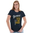thumbnail image 3 of Vermont Maple Syrup Lets Get Sticky Womens Fitted Plus Size Graphic Tee Brisco Brands 2X, 3 of 5