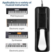 YMWVH Universal Sustain Pedal - Polarity Switch, Compatible with Midi Keyboards & Digital Pianos