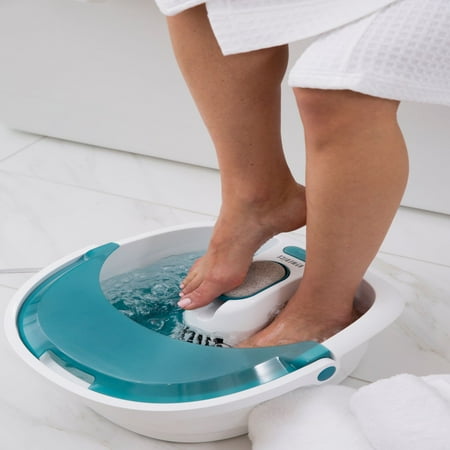 Homedics - Bubble Foot Spa with Heat Boost Power - White/Gray