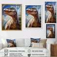 thumbnail image 4 of Designart "Velociraptor Portrait" Animals Framed Wall Art - Modern Orange Dinosaur Living Room Framed Canvas Art, 4 of 6