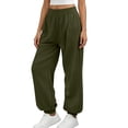 thumbnail image 2 of MYAOYINo Boundaries Womens Athletic Sweatpants High Waist Cuffed Joggers with Side Pockets, 2 of 6